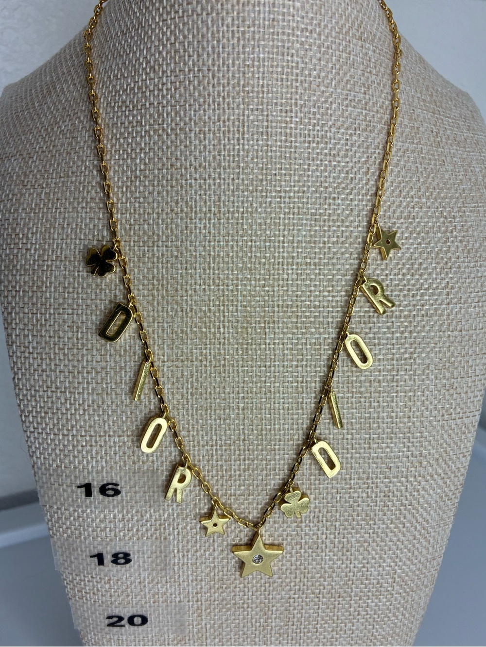 Vintage Gold Letter & Star Charm Necklace - Women's Jewelry